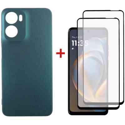 Чохол до мобільного телефона Dengos Motorola G05 Soft + glass 2pcs (Green) (DG-CTG2P-18) Вінниця