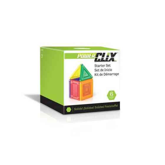 Магнітний конструктор Guidecraft PowerClix Solids Базовий набір, 6 деталей (G9481) Харків