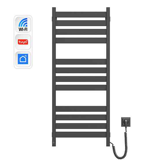 Сушарка для рушників Largo 500х1200 Sensor з Wi-Fi, права з таймером, чорний муар Київ