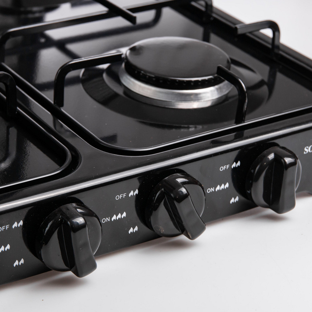 Газова плита настільна Sokany чорна 4 конфорки кемпінгова SK-6004-Black Коломия - фото 8