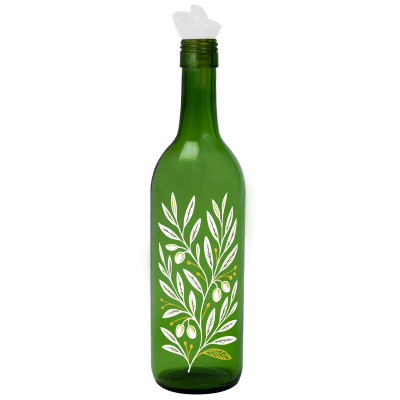 Бутылка для масла Herevin Emerald Green Olive Branch 0.75 л (151150-087) Винница - изображение 1