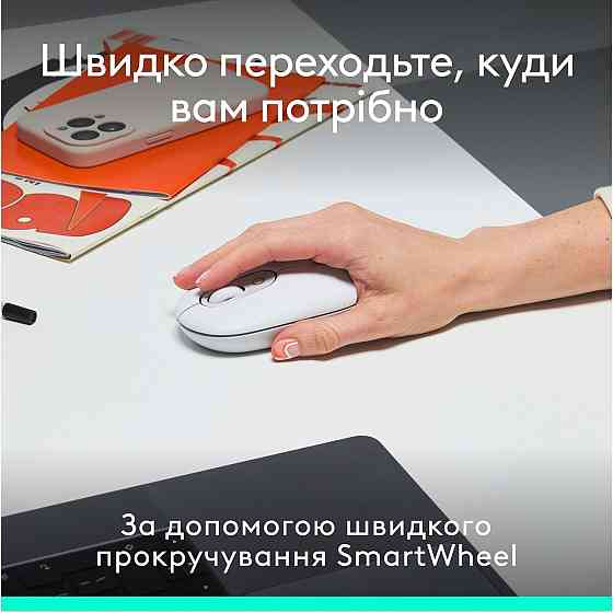 Комплект бездротовий (клавіатура, миша) Logitech Pop Icon Combo Off White (920-013141) Білий Харків
