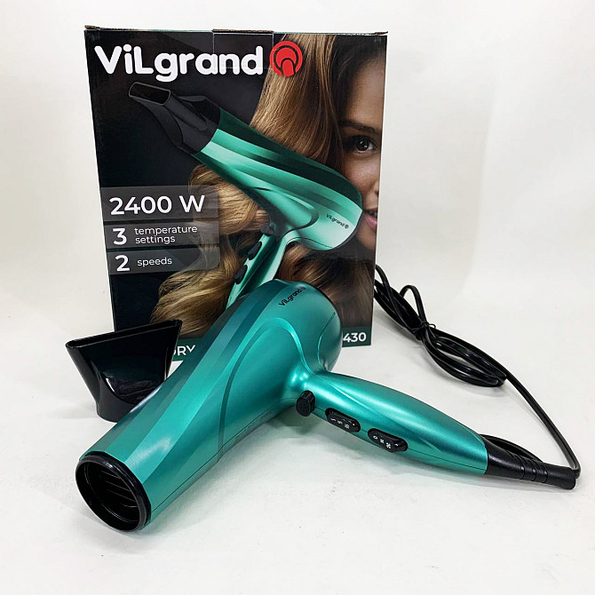 Фен для эффективной укладки волос Vilgrand VHD-2430 2400 Вт, Электрический фен для гладких волос KP-58 Львов - изображение 4