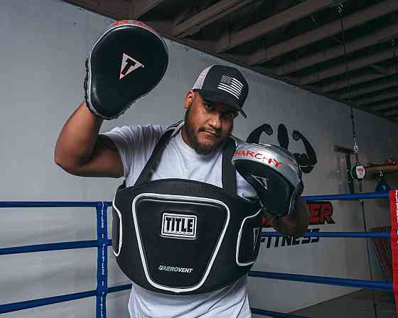 Лапи боксерські TITLE Boxing Aerovent Anarchy Punch Mitts Black/Silver Каменское