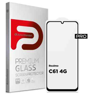 Стекло защитное Armorstandart Pro Realme C61 4G Black (ARM80507) Винница
