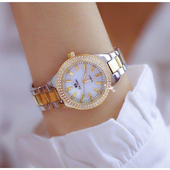 Женские наручные часы BS Diamond (Серебристо-золотистые) Винница - изображение 6