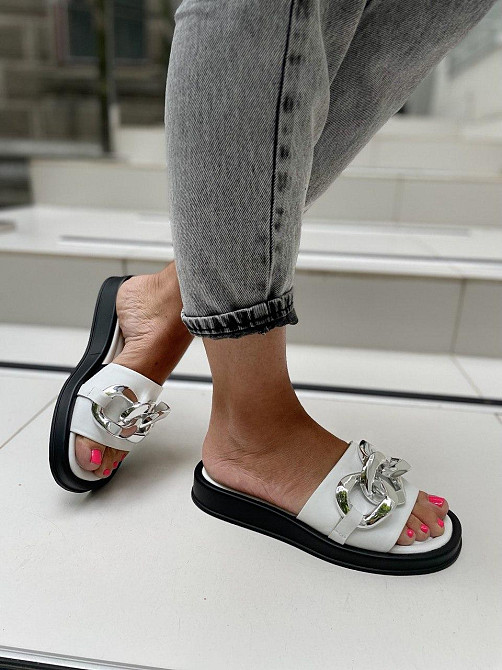 Sothby 's Шльопанці жіночі Sothby 's M-521 білі (літо, шкіра натуральна) (4685) лише 37р.38р. Коломыя - изображение 3