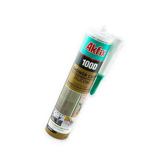 Герметик силіконовий санітарний універсальний Akfix 100D 280 мл прозорий Мукачево