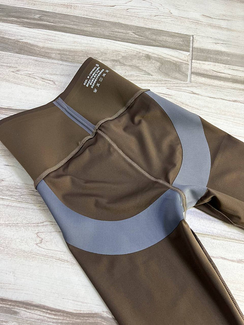 Лосины женские You are peri 1929 широкий пояс утяжка пуш ап коричневые, коричневый, M Киев - изображение 2