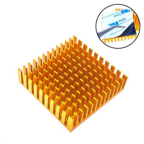 Алюминиевый радиатор (пассивное охлаждение) для LED матриц, VGA, MB 40x40x11мм, клейкий Киев