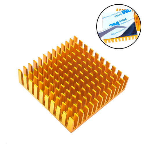 Алюминиевый радиатор (пассивное охлаждение) для LED матриц, VGA, MB 40x40x11мм, клейкий Киев - изображение 1