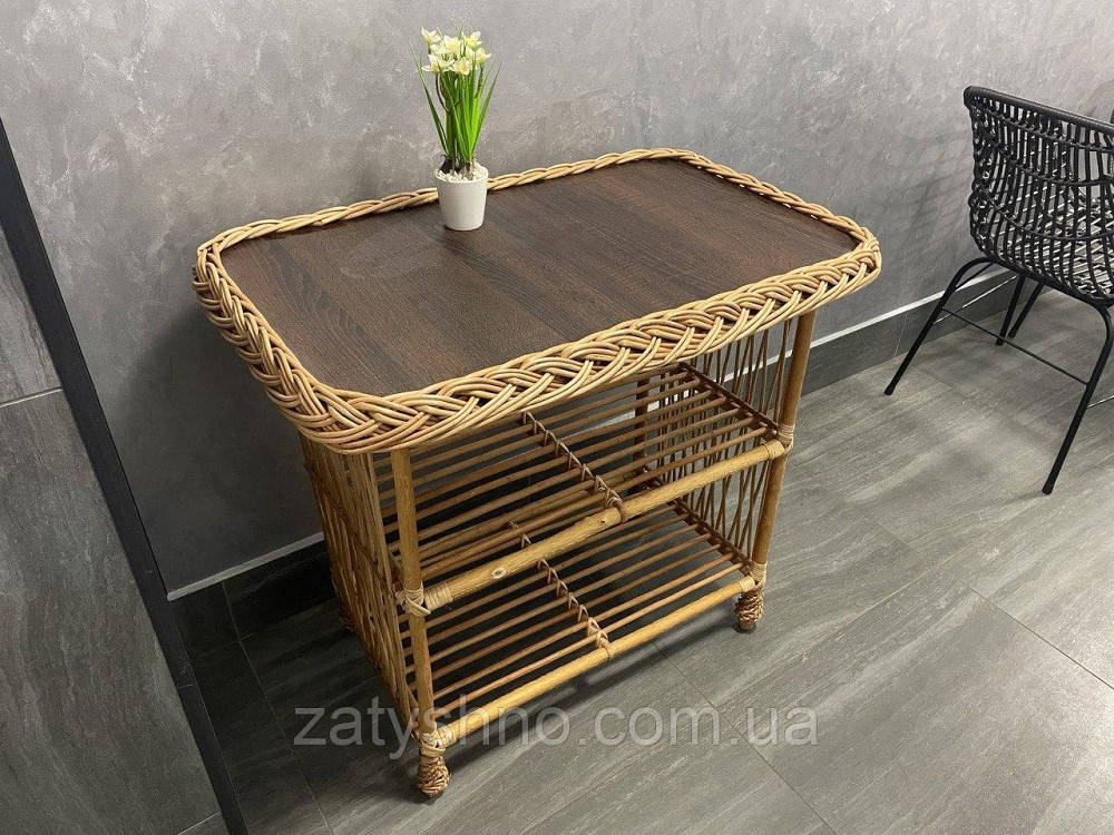 Столик етажерка из лозы Киев - изображение 1