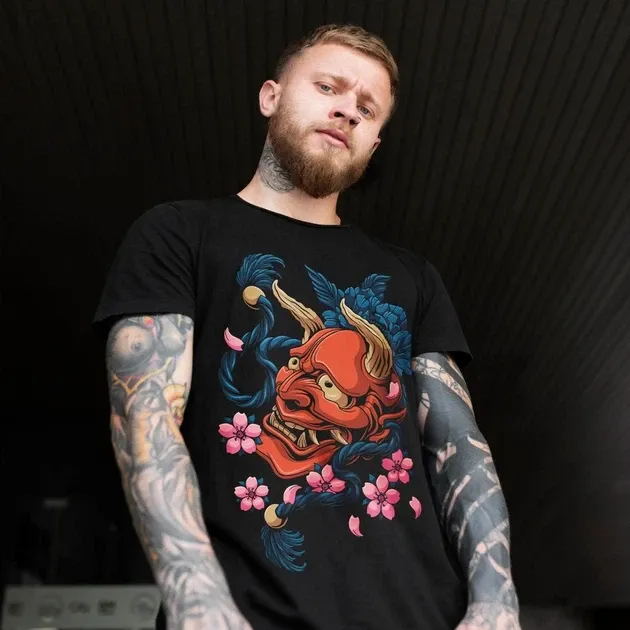 Футболка для подростка мальчика с принтом Демонічна Маска Размер 160 Anime10085 Днепр - изображение 3