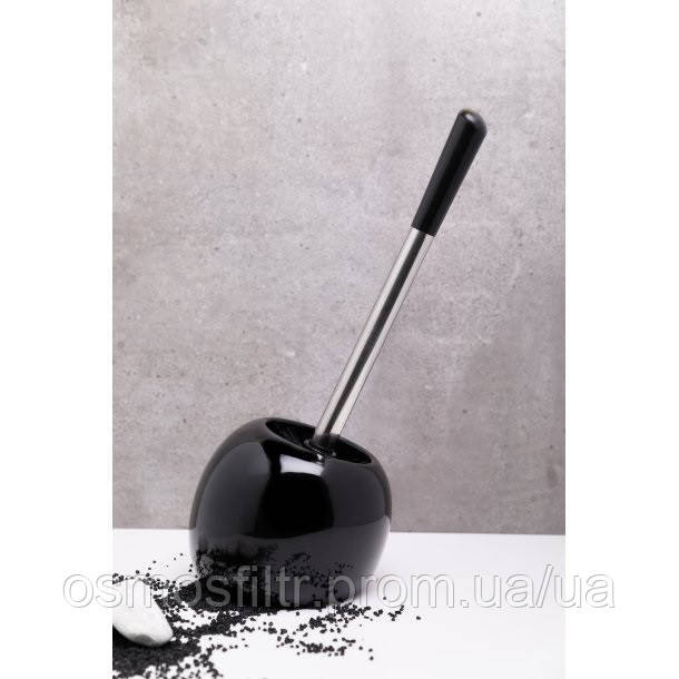 Гарнітур для WC Axentia чорний Ø 15.5 см Н 34.5 см доломіт (128764) Київ - фото 2