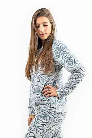 Домашний женский, теплый комплект (пижама)  