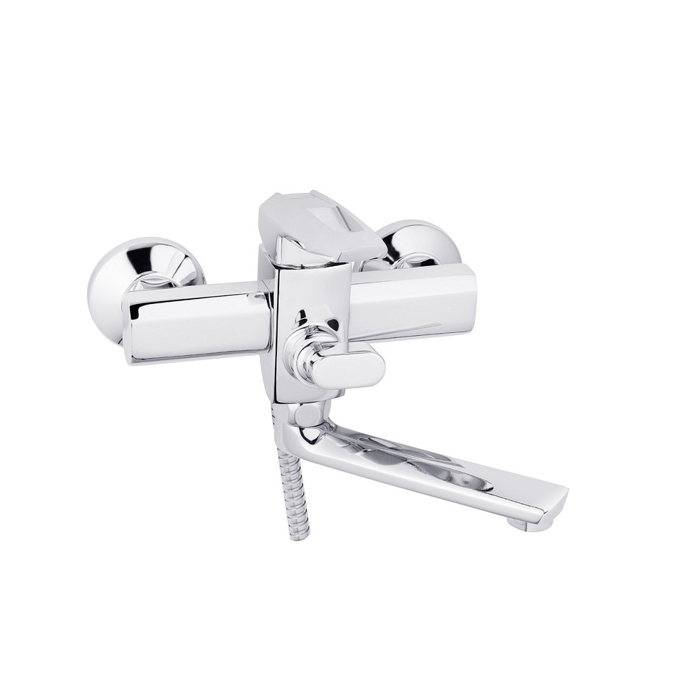 Змішувач для ванни Kroner KRM Kante - C060 з душовим гарнітуром, хром Київ - фото 1