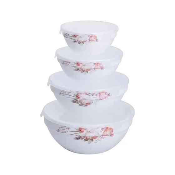 Набор фарфоровых пищевых контейнеров 4 шт 0,25/0,35/0,6/1,1л HP-7-713 Киев