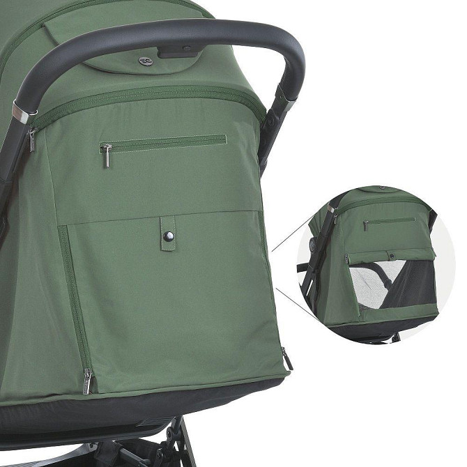 Коляска дитяча El Camino BEYA Khaki Green прогулянкова з чохлом для ніжок в комплекті Зелена (ME 1127-B) Чернігів - фото 6