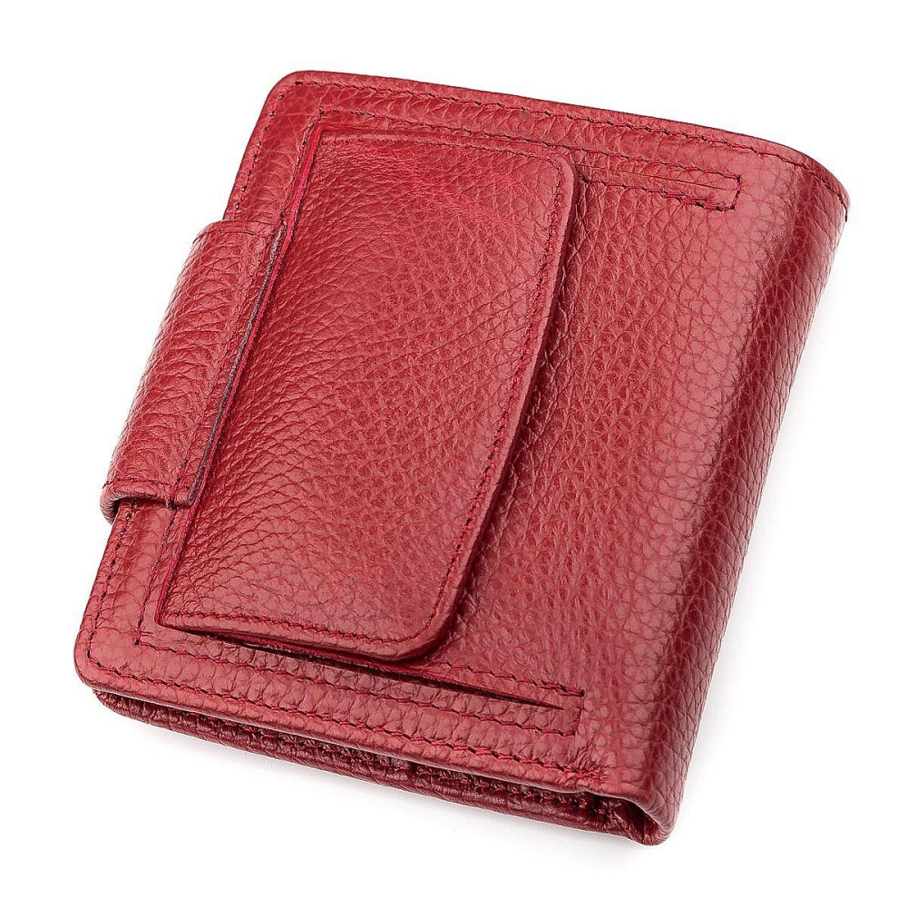 Жіночий шкіряний гаманець для карток і монет, червоний (ST Leather) Київ - фото 12