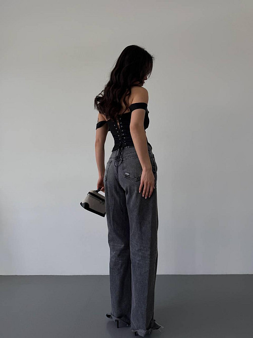 Жіночий романтичний стильний корсет з подвійним матеріалом костюмка Lux Одеса - фото 5