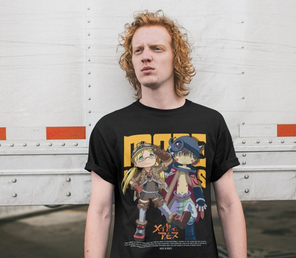 Футболка з аніме принтом Маде Ін Абйсс Гірл оверсайз (S/M/L) Чорний AnimeJ0970 Дніпро - фото 3