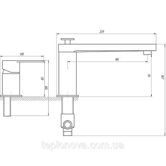 Смеситель для ванны TOPAZ BARTS TB 07111-H36 Черновцы