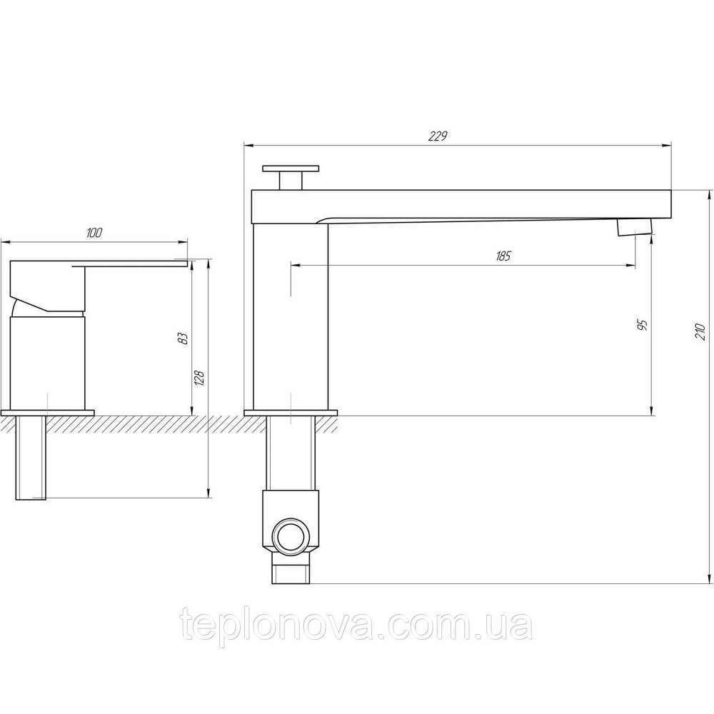 Смеситель для ванны TOPAZ BARTS TB 07111-H36 Черновцы - изображение 4