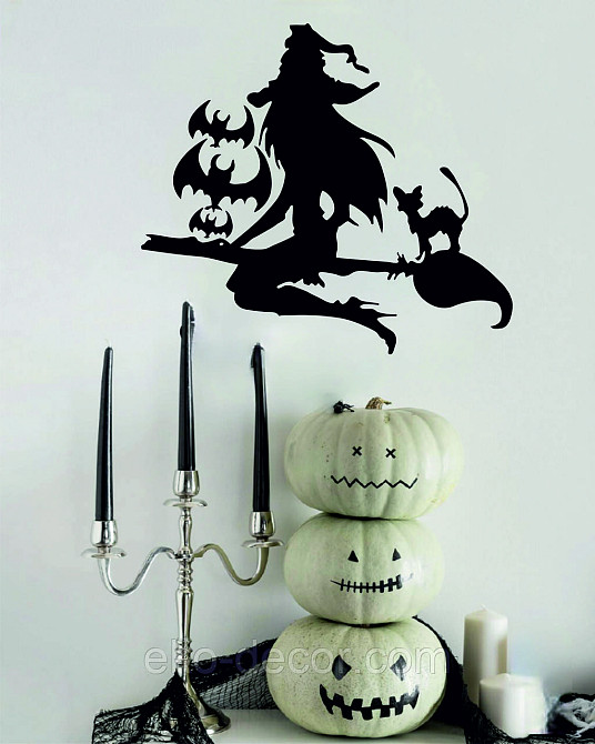 Декоративне настінне Панно «Відьма на мітлі», Декор на стіну Київ - фото 9