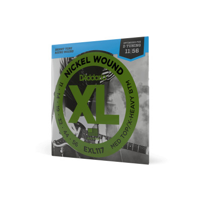 Струны для гитары D'Addario XL Nickel Wound Medium Top / Extra Heavy Bottom (11-56) (EXL117) Винница - изображение 2