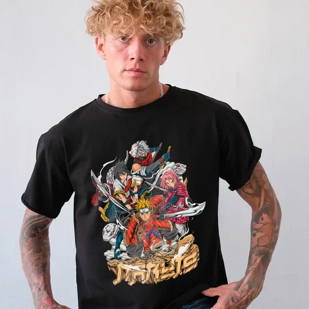 Футболка чоловіча з  принтом Наруто Команда 7 Розмір 48 Anime0054 Дніпро - фото 5