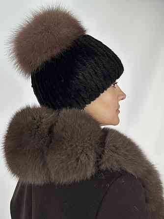 Шапка меховая женская Мерлин Коричневый Харьков