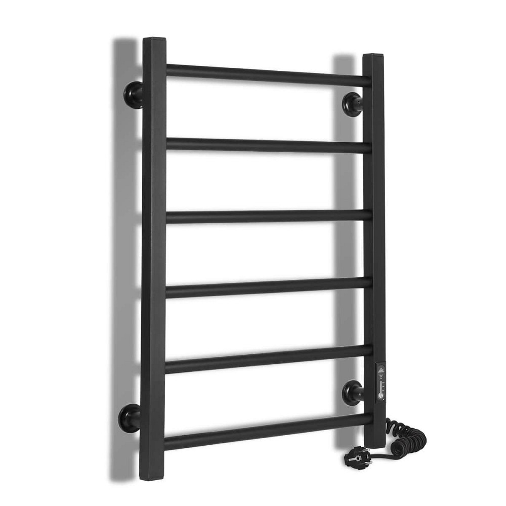 Електрична рушникосушарка Laris Зебра Альфа ЧК6 400Х600 Е чорна, праве підключення Київ - фото 1