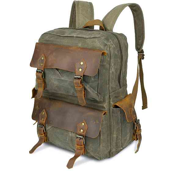 Туристический рюкзак canvas Vintage 20107 Болотный Киев