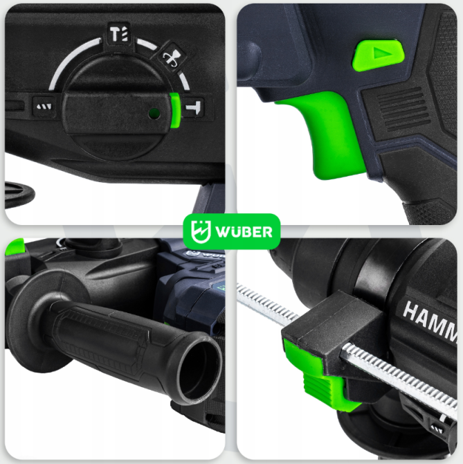 Ударний акумуляторний дриль 1000Вт 20В Wuber (Польща) Київ - фото 5