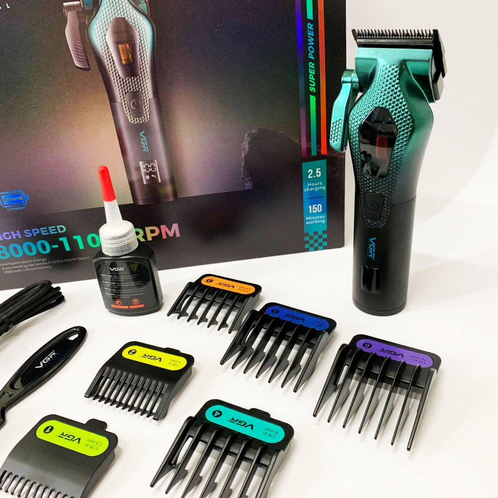 Машинка для стрижки волосся і потилиці, Машинка-тример для стрижки бездротова Машинка підстригання ZX-34 Івано-Франківськ - фото 8