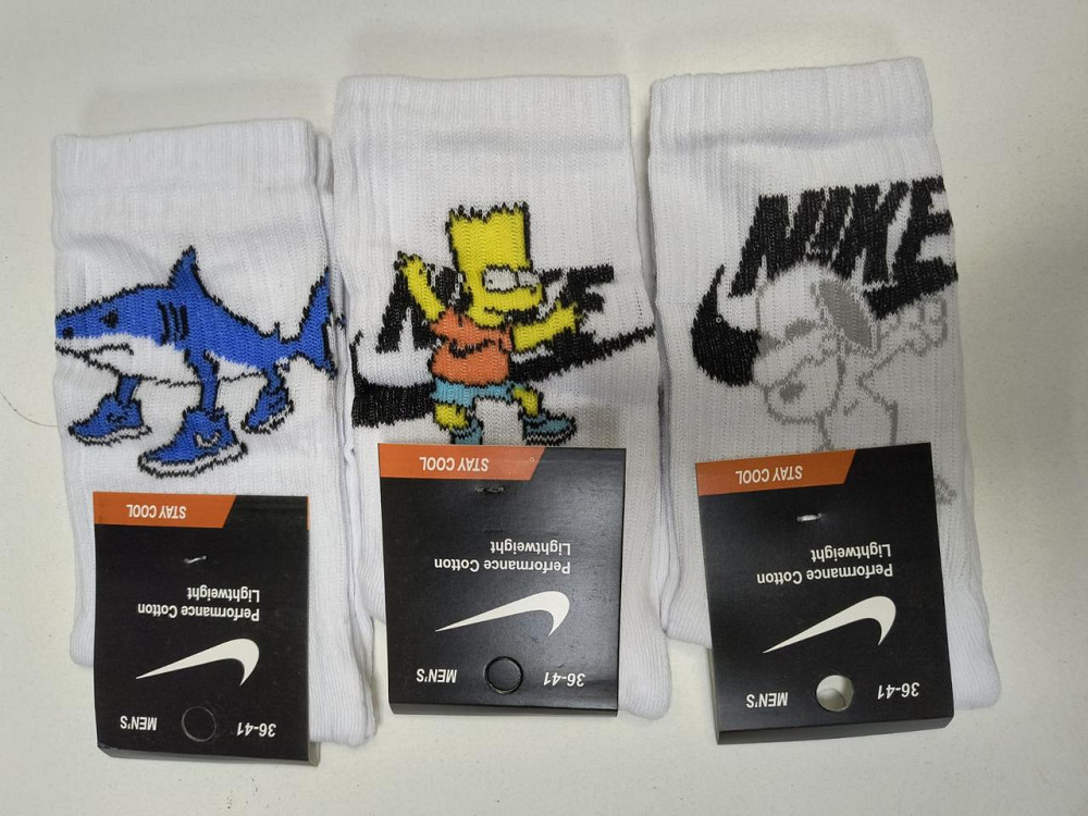 Носки мужские высокие прикольные. Носки из хлопка 3 штуки. Цвет белый. Размер 36-41 Киев - изображение 4