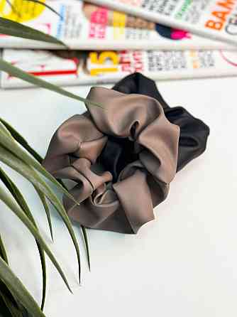 Кожаная резинка для волос оптом Черный Киев