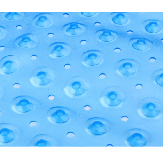 Килимок для ванної кімнати та душу атиковзкий, для тіла масажний силіконовий з присосками, синій, 40х100 см Кам'янець-Подільський