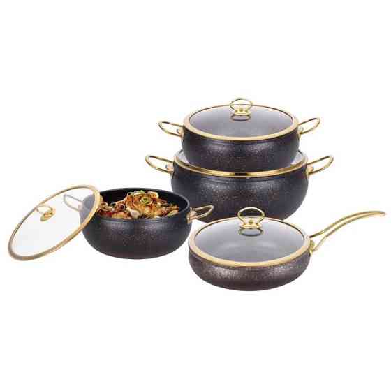 Набор каструль с антипригарным покрытием, Набор качественных каструль, Хорошие кастрюли DN-49 Львов