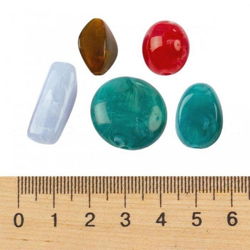 Декоративні намистинки для творчості Камінчики Dom Busin УТ100032730 в упаковці 58 шт Вінниця - фото 2