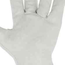 Рукавички 25см шкіра волов'яна, білі, манжет з вшитою гумкою Мукачево