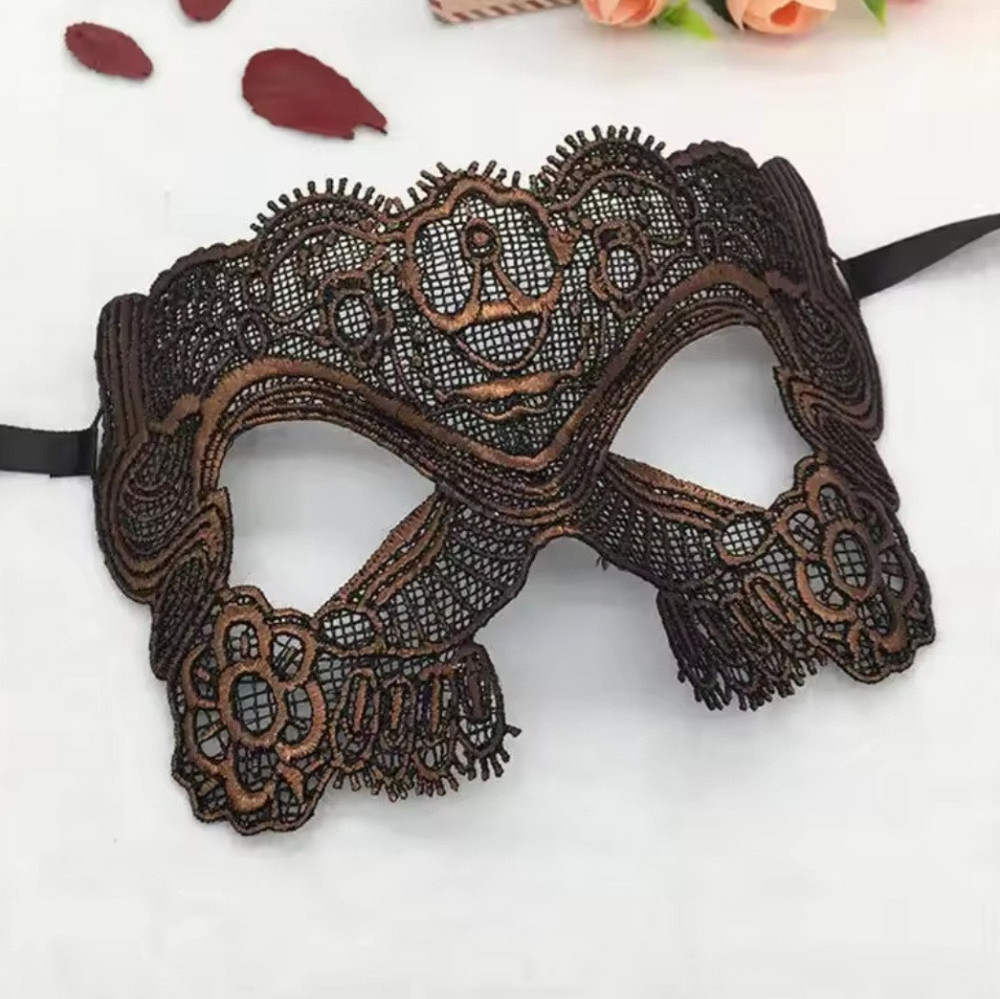 Маска венеціанська унісекс one size коричневий Київ - фото 1