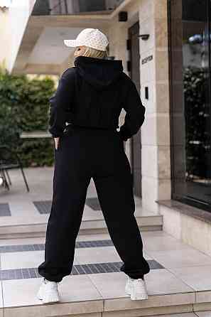 Спортивный костюм на флисе с коротким худи Navi 50-52, Черный Киев