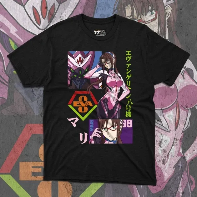 Футболка для подростка мальчика с принтом Evangalion Мари Макинами 3 Размер 160 Anime10772 Днепр - изображение 1