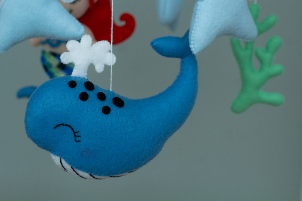 Дитячий музичний мобіль на ліжечко для немовлят WooolyWool «Русалонька» з 35 мелодіями Київ - фото 3