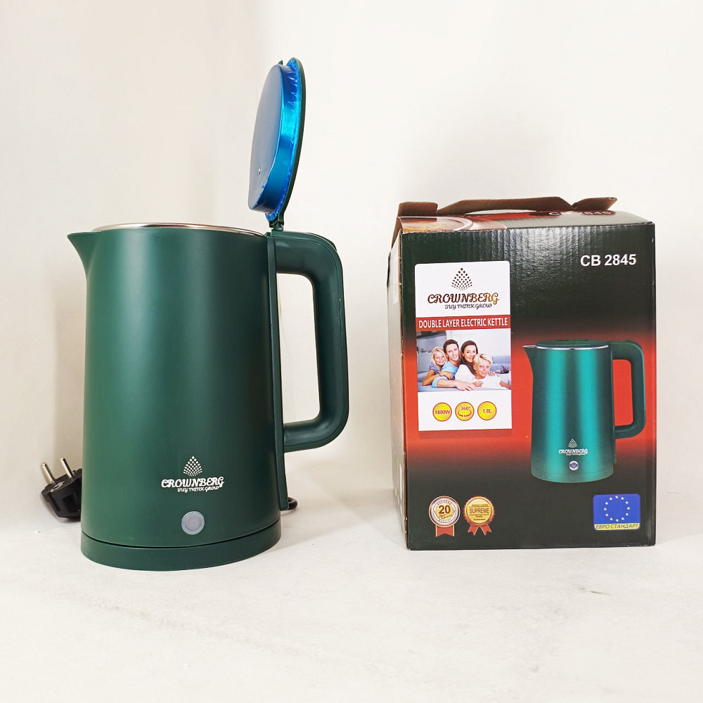 Электрочайник Crownberg CB-2845 дисковый 1.8л 1800Вт Green GZ-83 Львов - изображение 3
