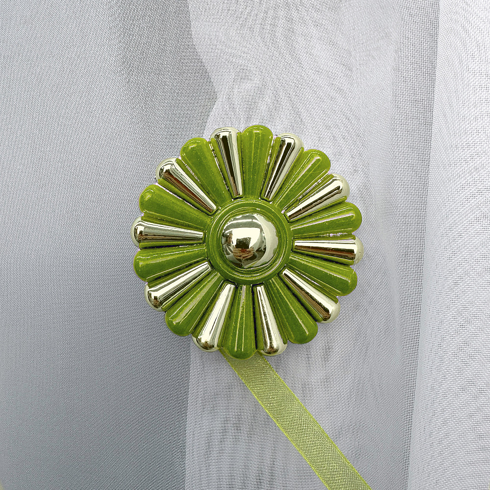 Магниты для штор и гардин Хризантема набор 2 шт Оливковый с золотистым (81-301) Киев - изображение 2