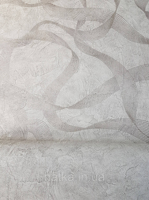 Шпалери метрові вінілові на флізеліні Sintra Vila абстракція зигзаги смуги бежеві золотисті 532522 Київ - фото 1