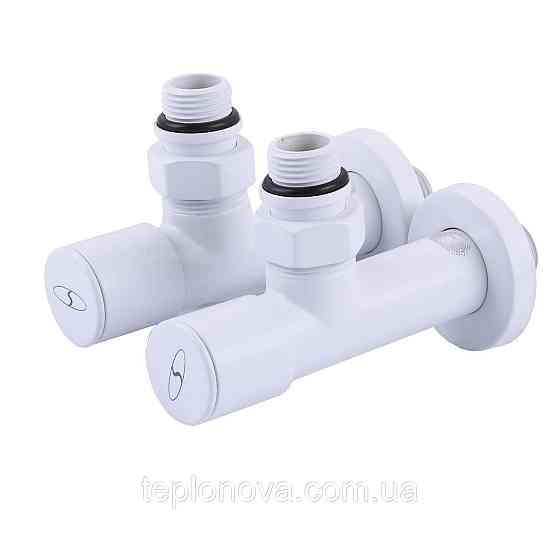 !Набір Кран вентильний кутовий з американкою SOLOMON LUX 1/2″ WHITE 7777 (1уп.) Черновцы