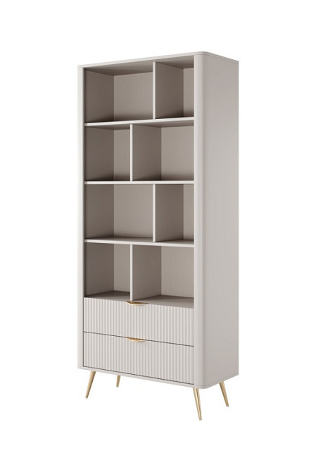 Стелаж Perfect Home Ланте / Lante 2S з 2 шухлядами і золотими ніжками Беж (PFH-091103) Дніпро - фото 1